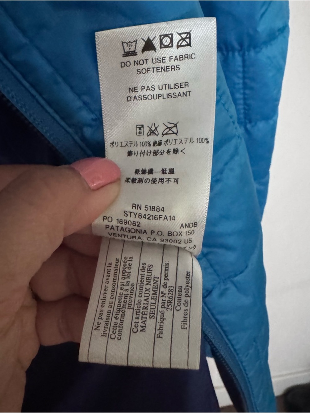 Patagonia nano puff jacket in Bright Blue - Picture 7 of 7